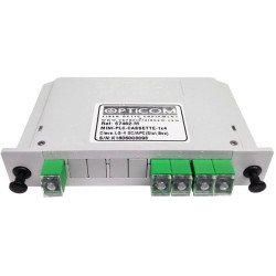 MINI-Cassette LG-4 Splitter 1x4 SC/APC [completo] para caja FTTH