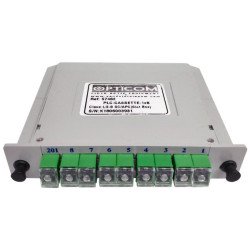 Cassette LG-8 Splitter 1x8 SC/APC [completo] para caja FTTH