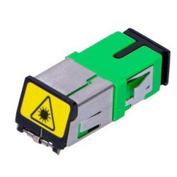 ADAPTADOR ÓPTICO   SC/APC (simplex)Sin Soportes Laterales + Protector metálico Anti-Polvo Horizontal