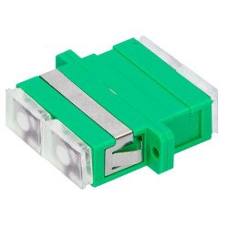 ADAPTADOR ÓPTICO   SC/APC (duplex) [Con tapas transparentes]