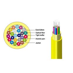 Cable ÓPTICOM   24 F.O.  Tipo MultiFibra Distribución Interior