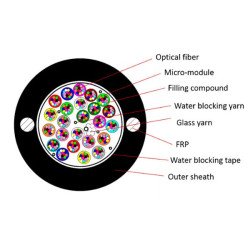 Cable F.O. ÓPTICOM    12  FIBRAS   G-652D   -  MICRO-TUBE (HDPE)