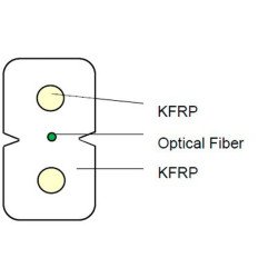 Cable F.O. ÓPTICOM - 1 FIBRA - G657A2 - LSZH-UV - Premium -  PLANO - Blanco