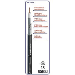 CABLE RG-6 (TRI-SHIELD) NEGRO-GEL